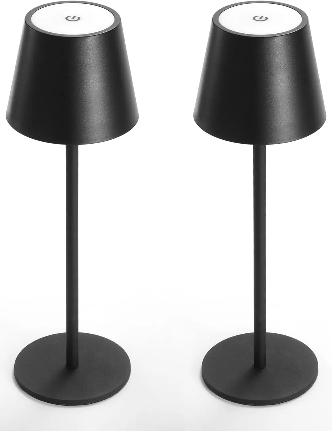 

2 Pack LED Cordless , 6600mWh Rechargeable Battery Desk Lamp, 3000K Stepless Dimming Night Light, IP54 Waterproof Metal Outdoor