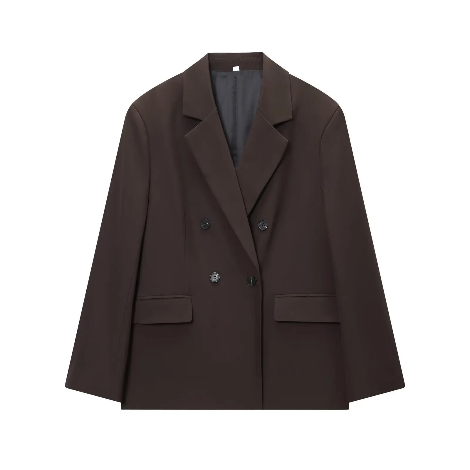 Dave&Di Minimalist Woman Clothes Blazer Jacket Skirts Sets Two Piece Set,Women's Suit French Elegant Coffee Colored Suit Skirt S