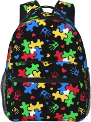 Zaino per la consapevolezza dell'autismo zaino per Laptop ad alta capacità viaggio escursionismo campeggio Daypack per uomo donna