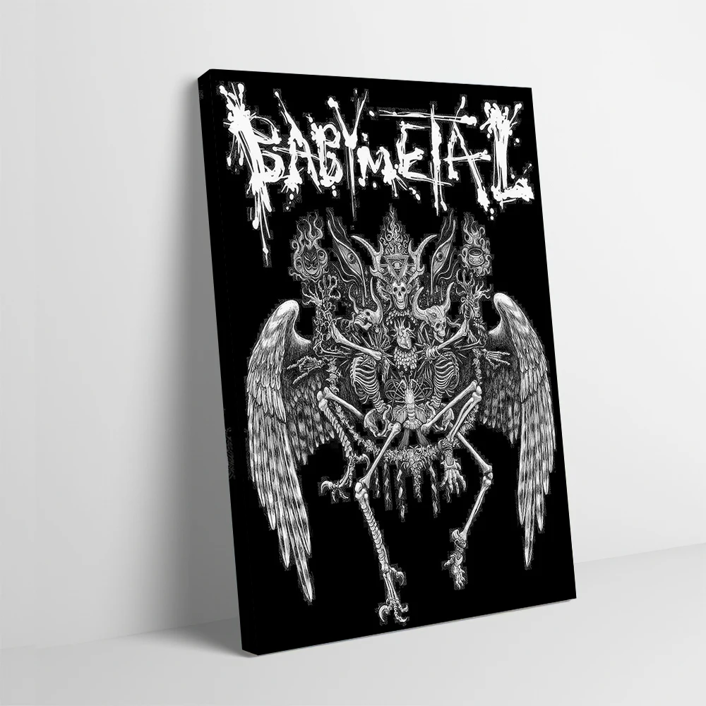 BABYMETAL Dark Fantasy Art Poster Customizable Printed Canvas Painting for Pictures Wall Art Interior Decoration Gaming Room