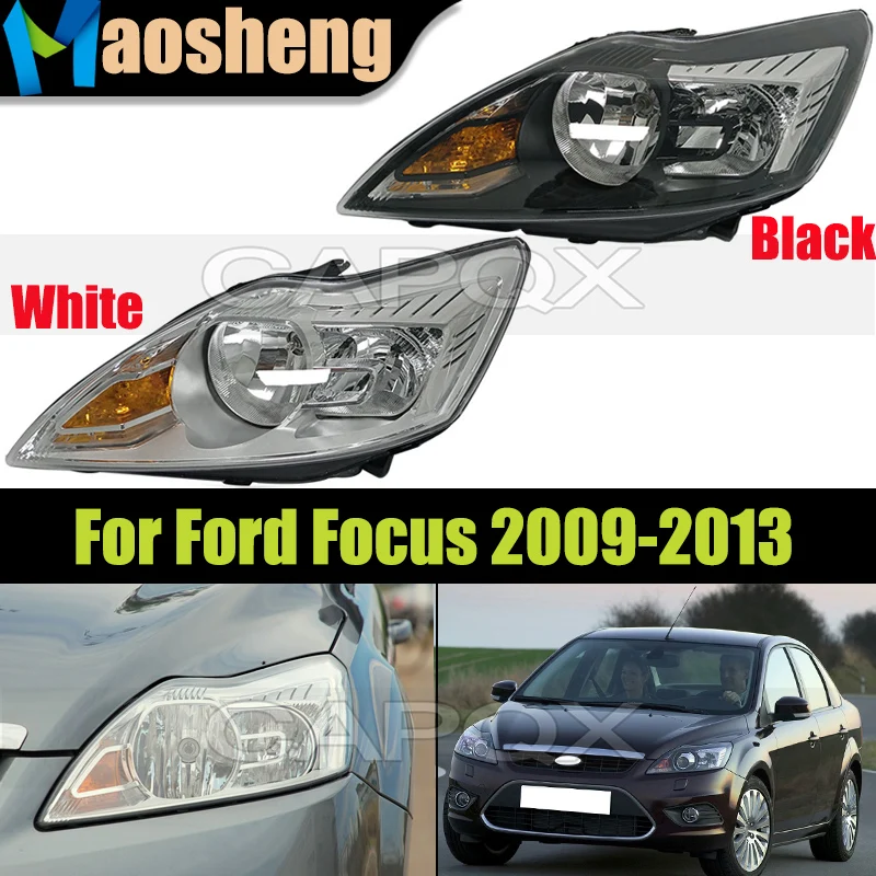

Black Or White Front Bumper Headlight Head Light For Ford Focus 2009-2013 Headlamp Driver Light