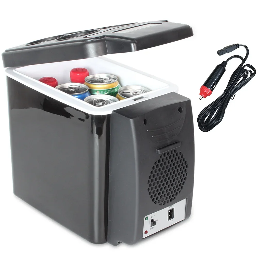 

6L 12V Car Refrigerator with Dual Temp Control, Fast Cool Portable Freezer for RV/Truck/Boat, Quiet Operation