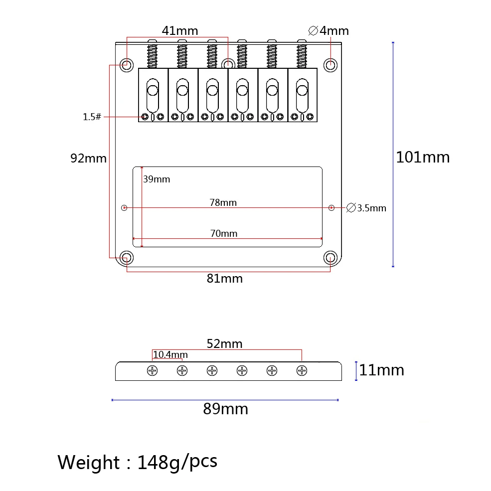 

Lively-6 седло Tele Bridge Tailpiece Tele Humbucker TL гитарный мост для гитары Telecaster, черный
