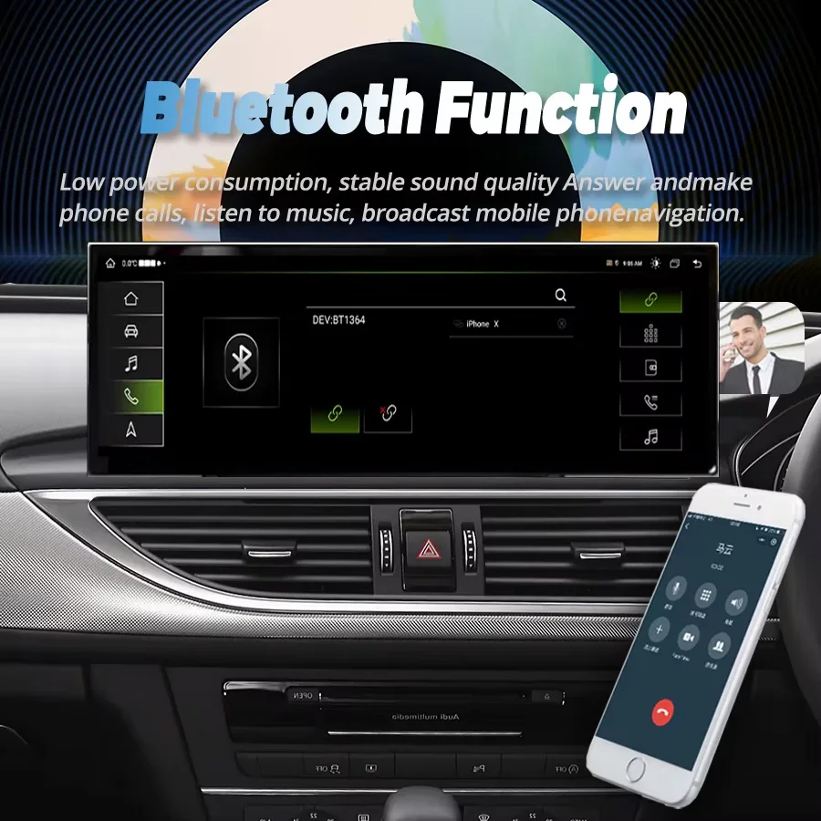 14.9 "Android13 شاشة داليان لأودي A6 2016-2018 سيارة لتحديد المواقع والملاحة راديو الشريط مشغل وسائط متعددة HeadUnit السيارات ستيريو Carplay