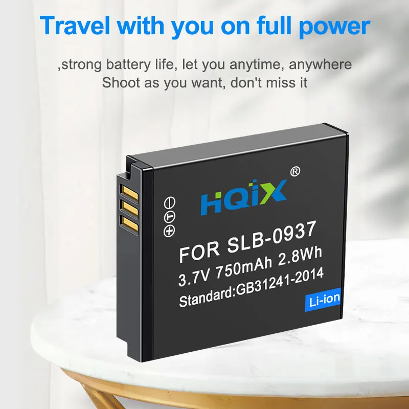 

HQIX for Samsung NV4 E-P1 L730 L;830 PL10 ST10 Camera SLB-0937 Charger Battery