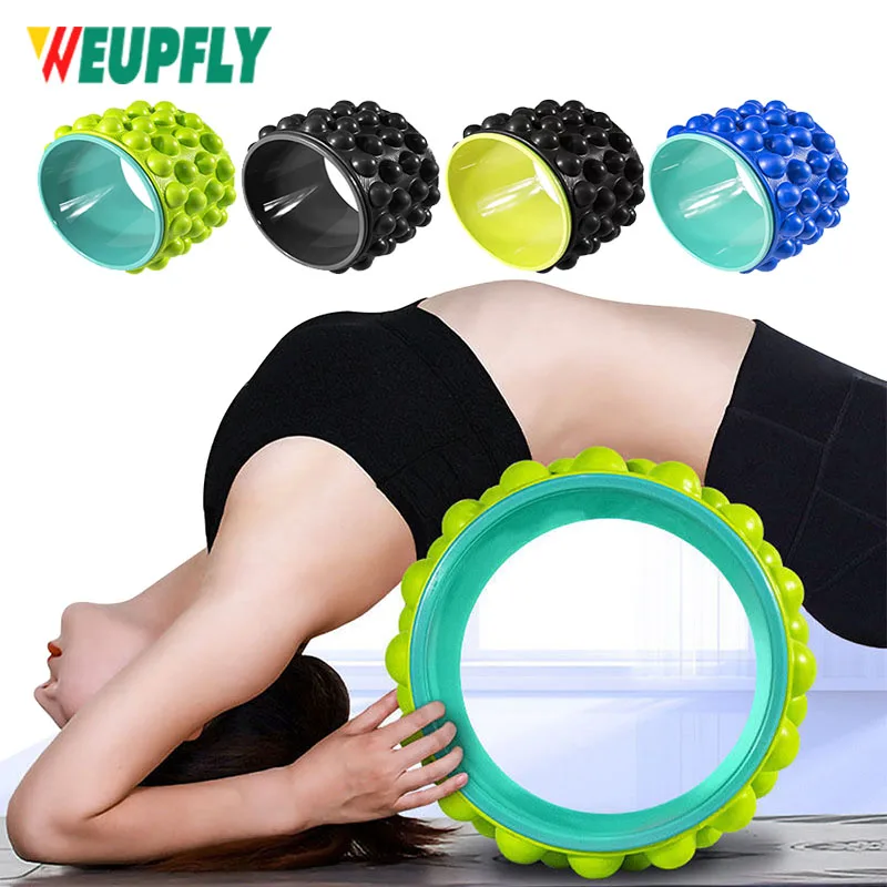 Back Roller Back Stretcher & Back Cracker Premium Yoga Wheel Foam Roller for Treat Back Pain Deep Tissue Massage Exercise