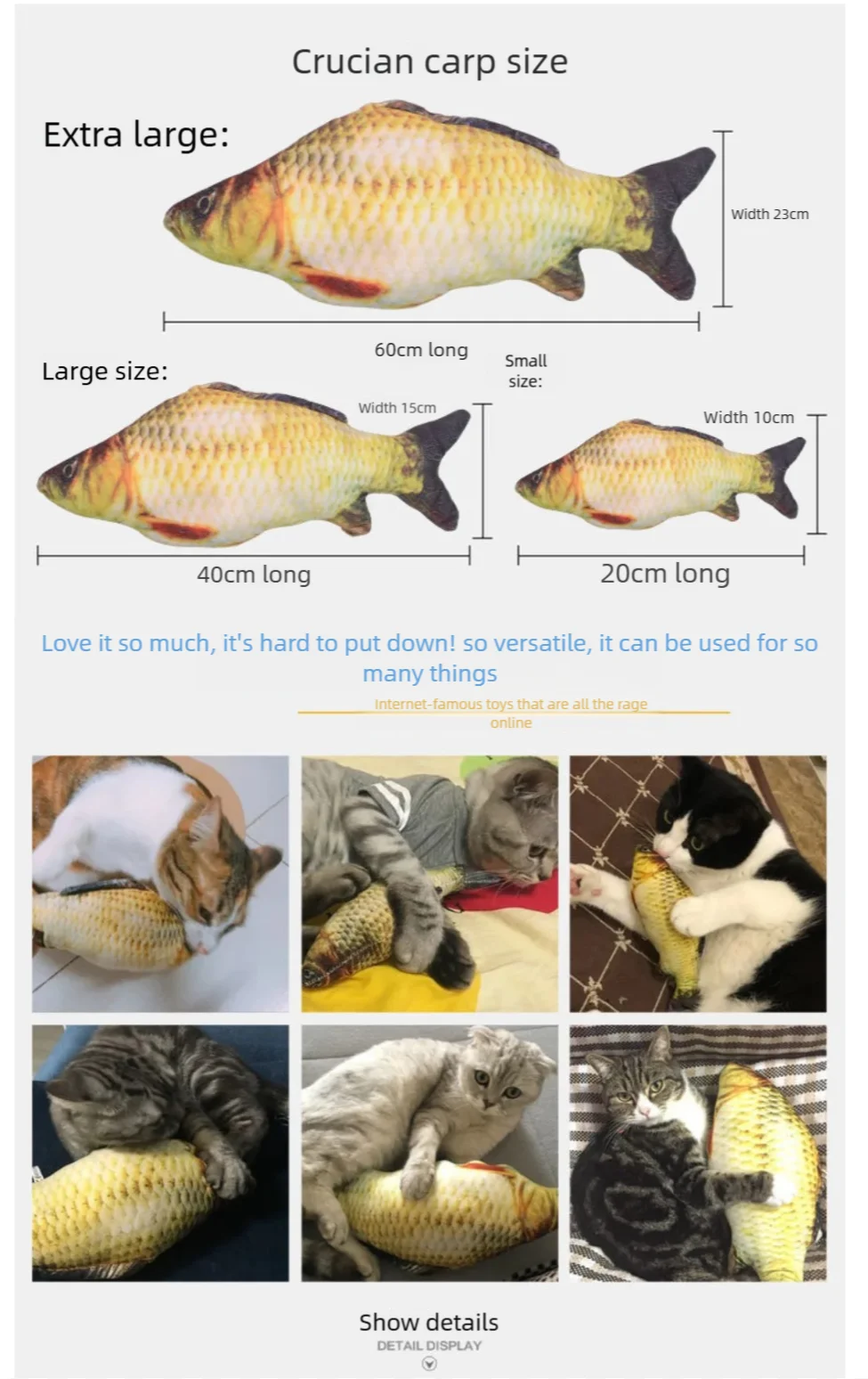 Nova simulação peixe gato brinquedos macio pelúcia catnip brinquedo interativo gato brinquedos presentes engraçado 3d forma de p