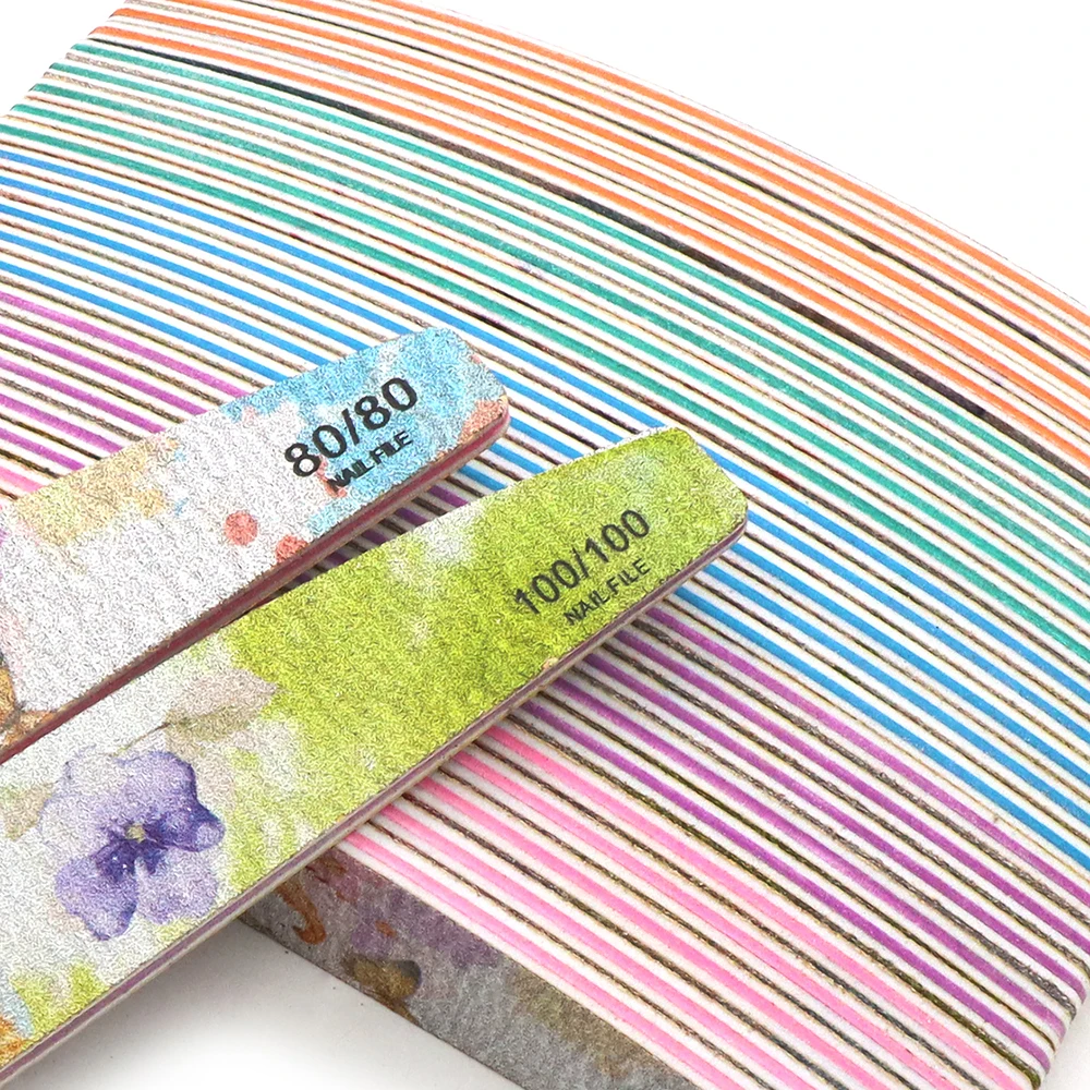 10 ชิ้นไฟล์เล็บมืออาชีพชุด 80/100/150/180/240 กรวด Strong กระดาษทรายเล็บไฟล์อุปกรณ์แต่งเล็บเล็บอุปกรณ์เสริมเครื่องมือ