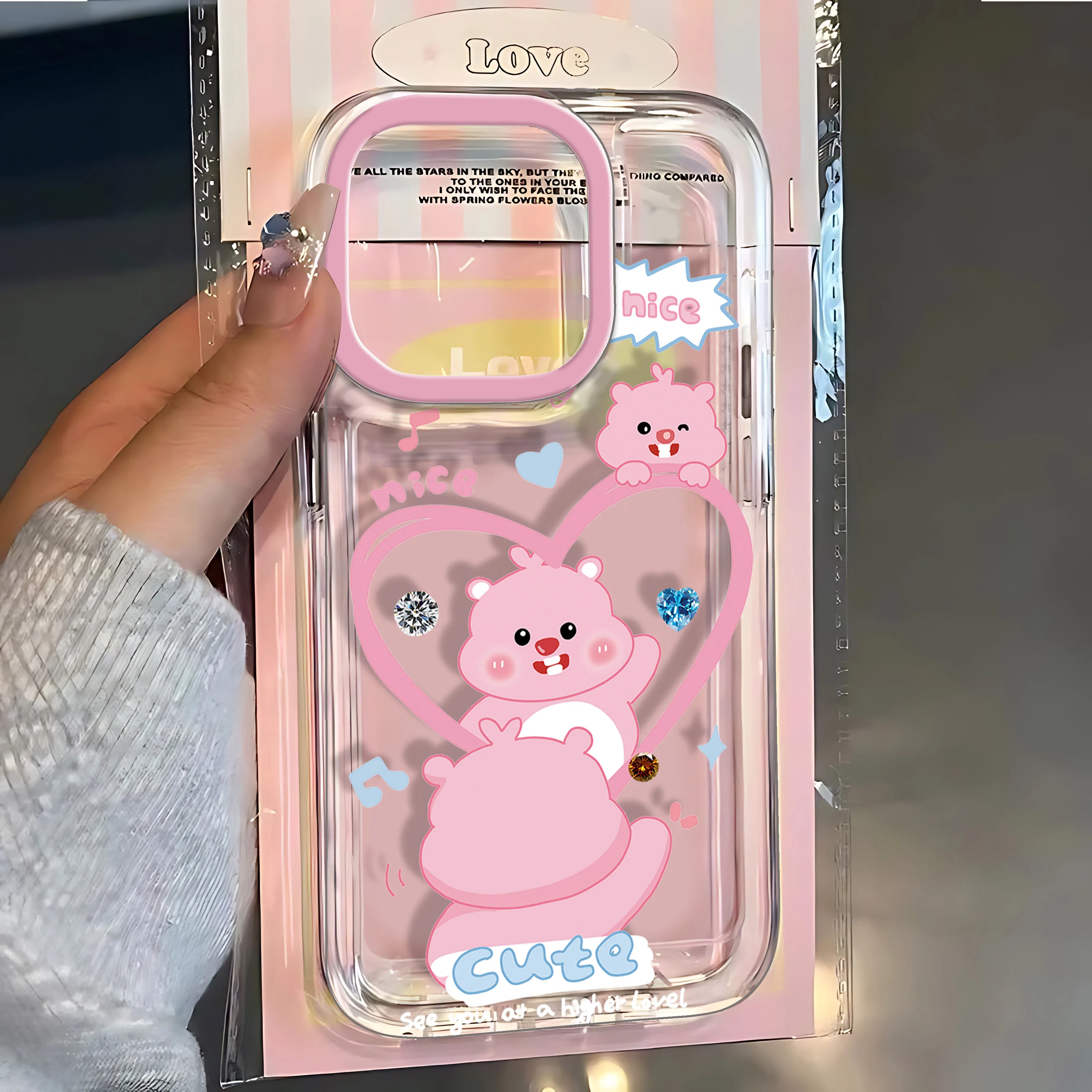 Cute Kawaii Pink L-Loopys Phone Case For Samsung Galaxy A55 A35 A25 A15 A05s A54 A24 A14 A05 A13 A53 A33 A23 4G 5G Back Cover