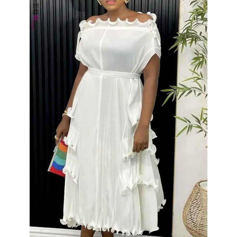 

Новинка, плиссированное женское платье GGHK Miyake, однотонные агарические кружевные дизайнерские платья с поясом, свободная модная женская одежда, элегантные платья