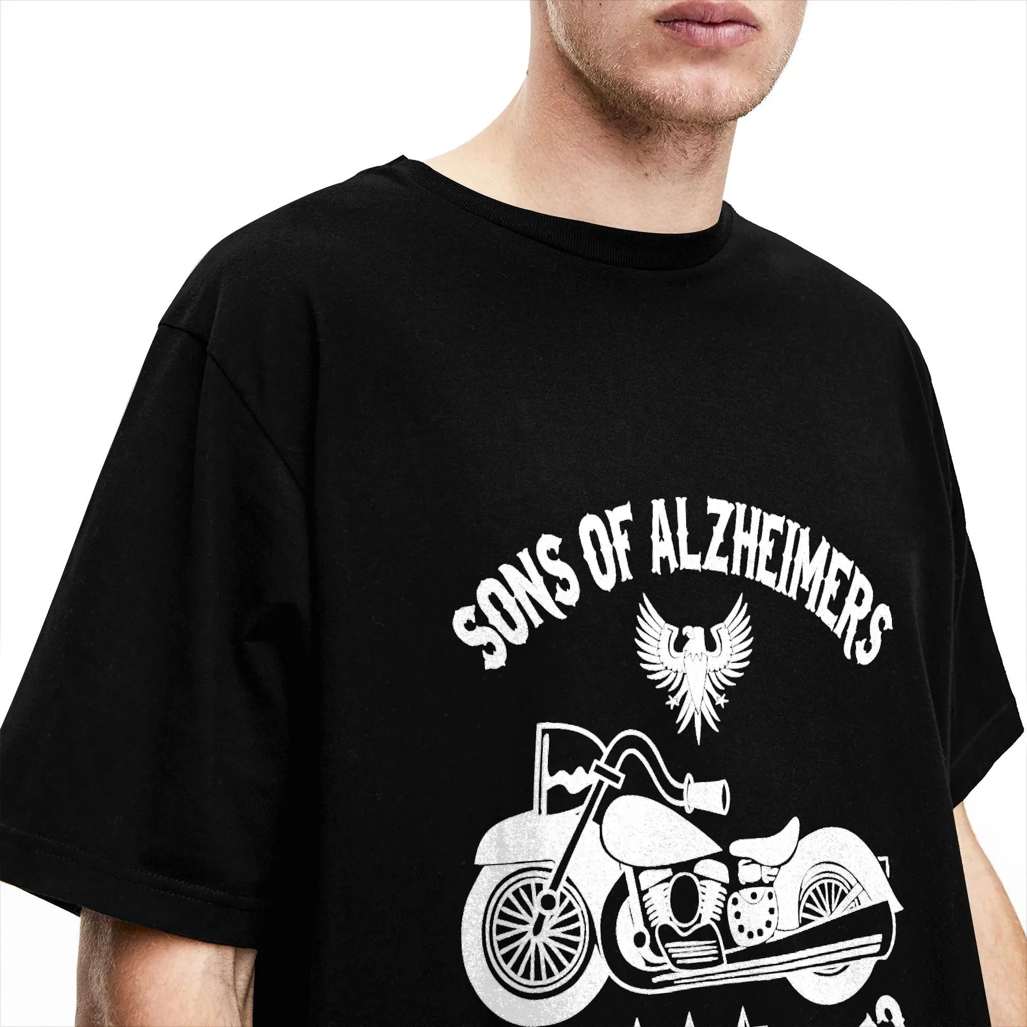 Motorcycle Custom Biker Sons Alzheimers Wheres My Bike Cotton T-Shirt For Man Summer  Vintage T-Shirts O-Neck Fashion Tees