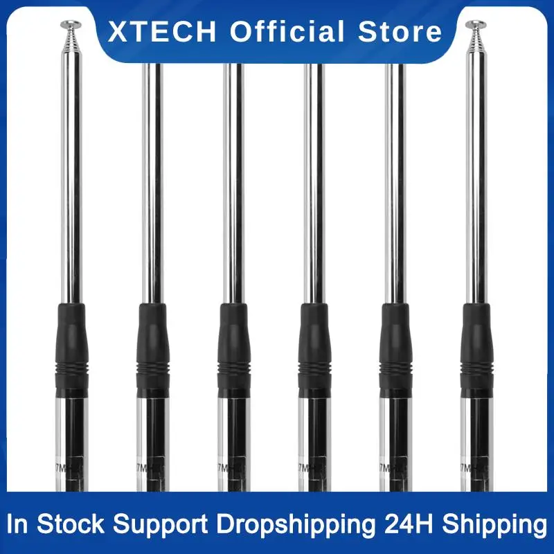 

XTECH 6X 27Mhz Antenna 9-Inch To 51-Inch Telescopic/Rod HT Antennas For CB Handheld/Portable Radio With BNC Connector