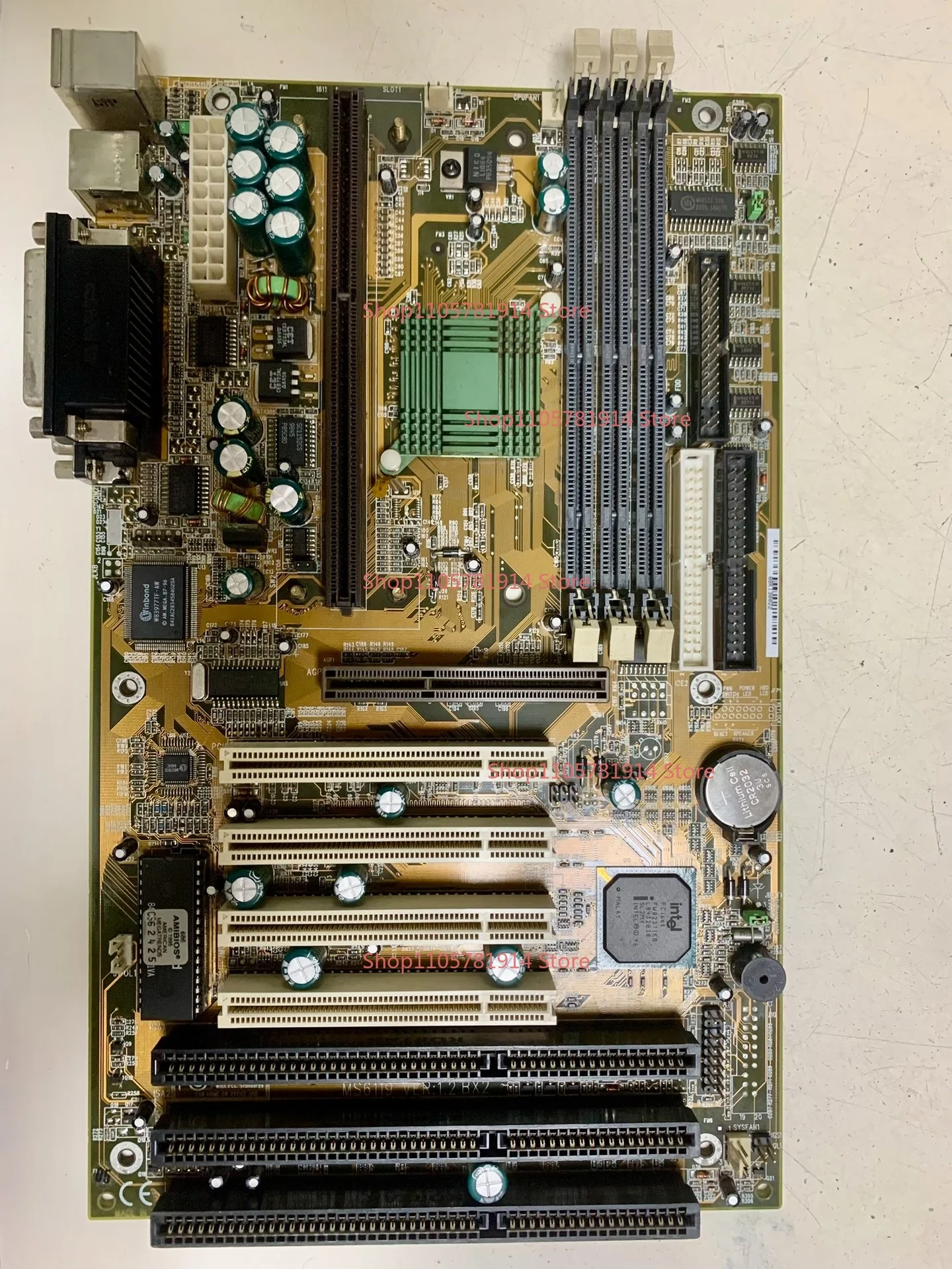 For MS6119 Ver: 1.2 Bx2 Old Main Board Intel 440bx Main Board, Slot1 Main Board