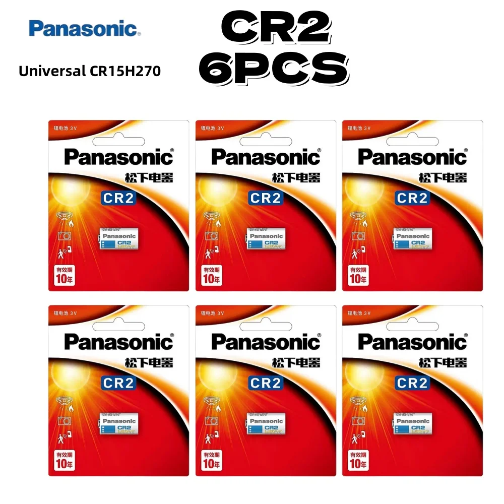Panasonic CR123A CR2 CR-P2 2CR5 3 V/6 V Lithium Batterij Voor LED Zaklamp Digitale Camera Deurbellen Alarm water Gas Meter Batterij