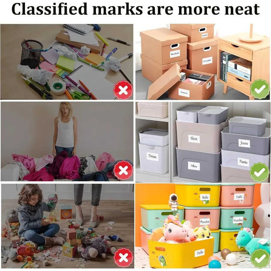 44 Pack labels for storage bins Adhesive Pots Index Card Pots with Top Open for Loading Clear Plastic Labels Holders for Organi