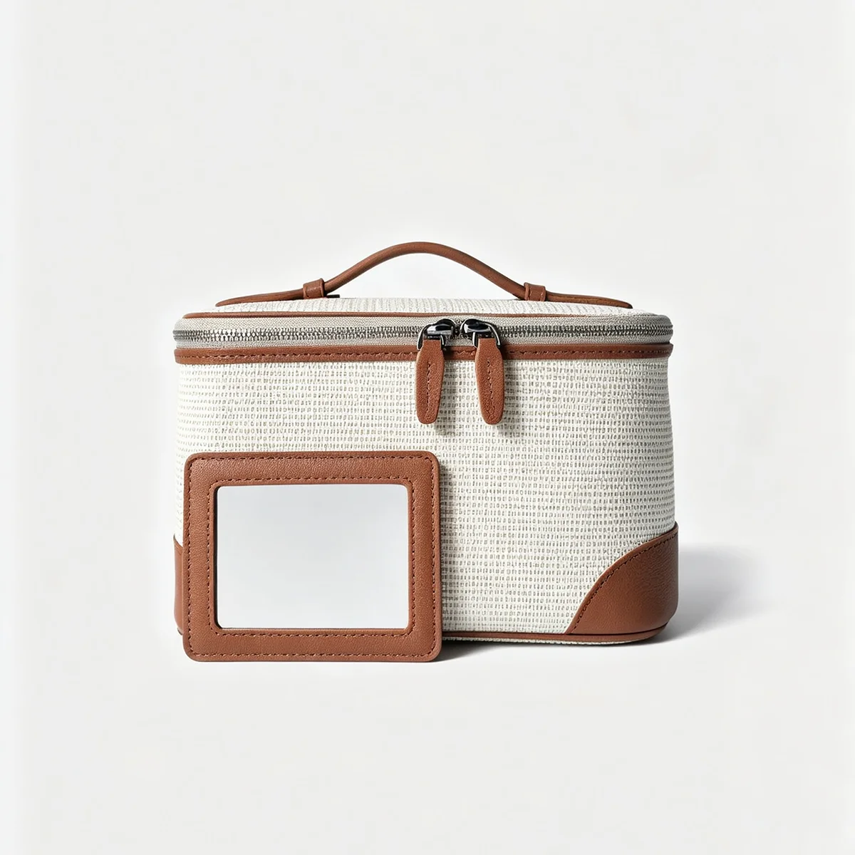 Neue Damen-Kosmetiktasche aus Canvas, hochwertigem Leder, große Reisehandtasche, Organizer, Damen-Toilettentasche, Luxustasche – Detail 10