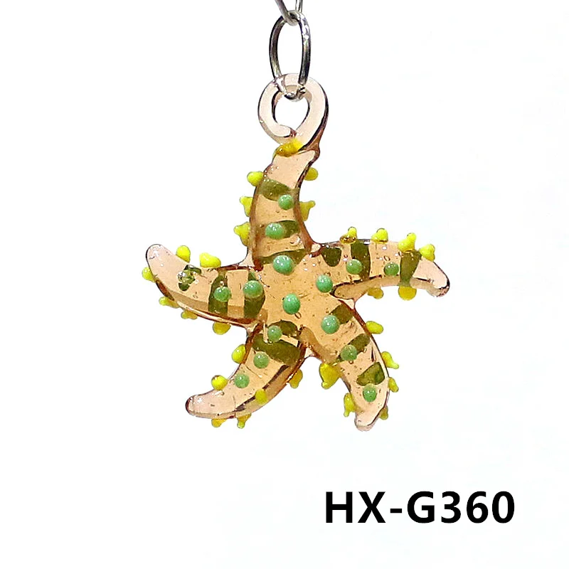 Niedliche meeres tiere Seestern Charme Miniatur glas Seestern Anhänger Dekoration für DIY Schmuck Halskette Armband Herstellung Zubehör oder Aquarium Dekoration Vorräte – Detail 20