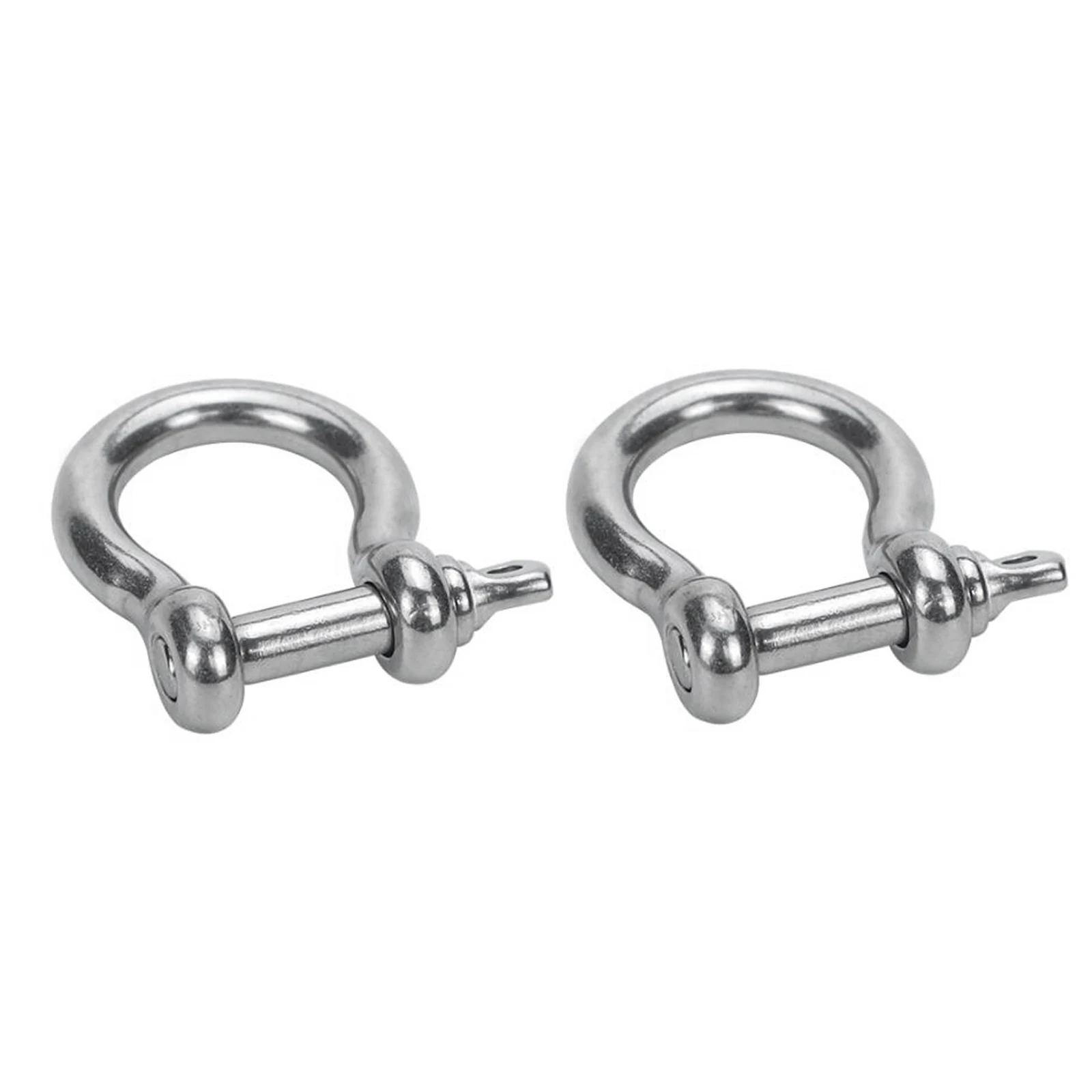 2Pcs Boat Stainless Steel 6mm Buckle Ring Bow Anchor Shackle Chain Rigging Captive Pin For Yacht/Canoe/Speedboat Accessories