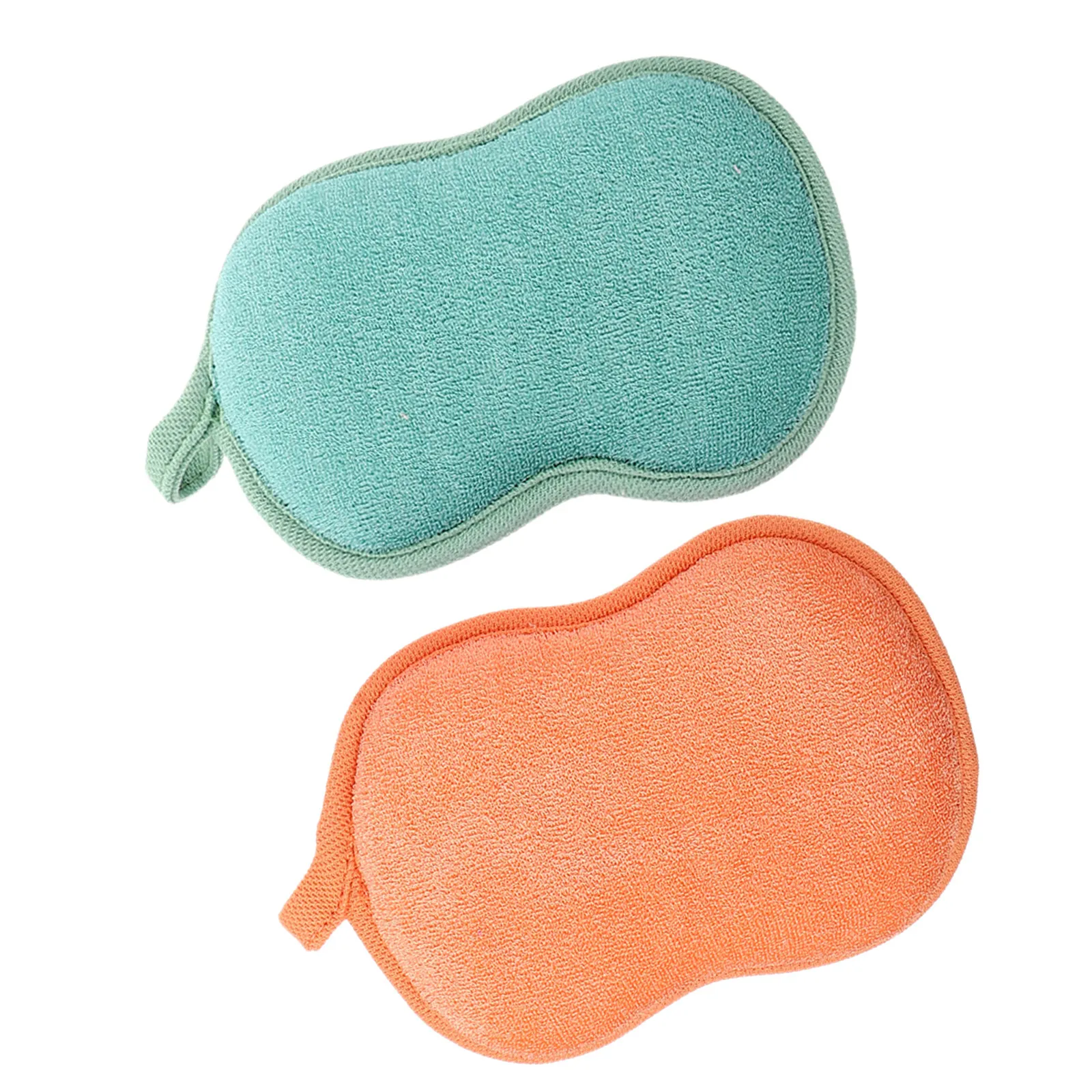 2Pcs Kids Shower Bath Sponges Soft Exfoliating Body Scrubber Toddler Girl Travel Loofah Sponge Cute Cartoon Kids Bathing Sponge