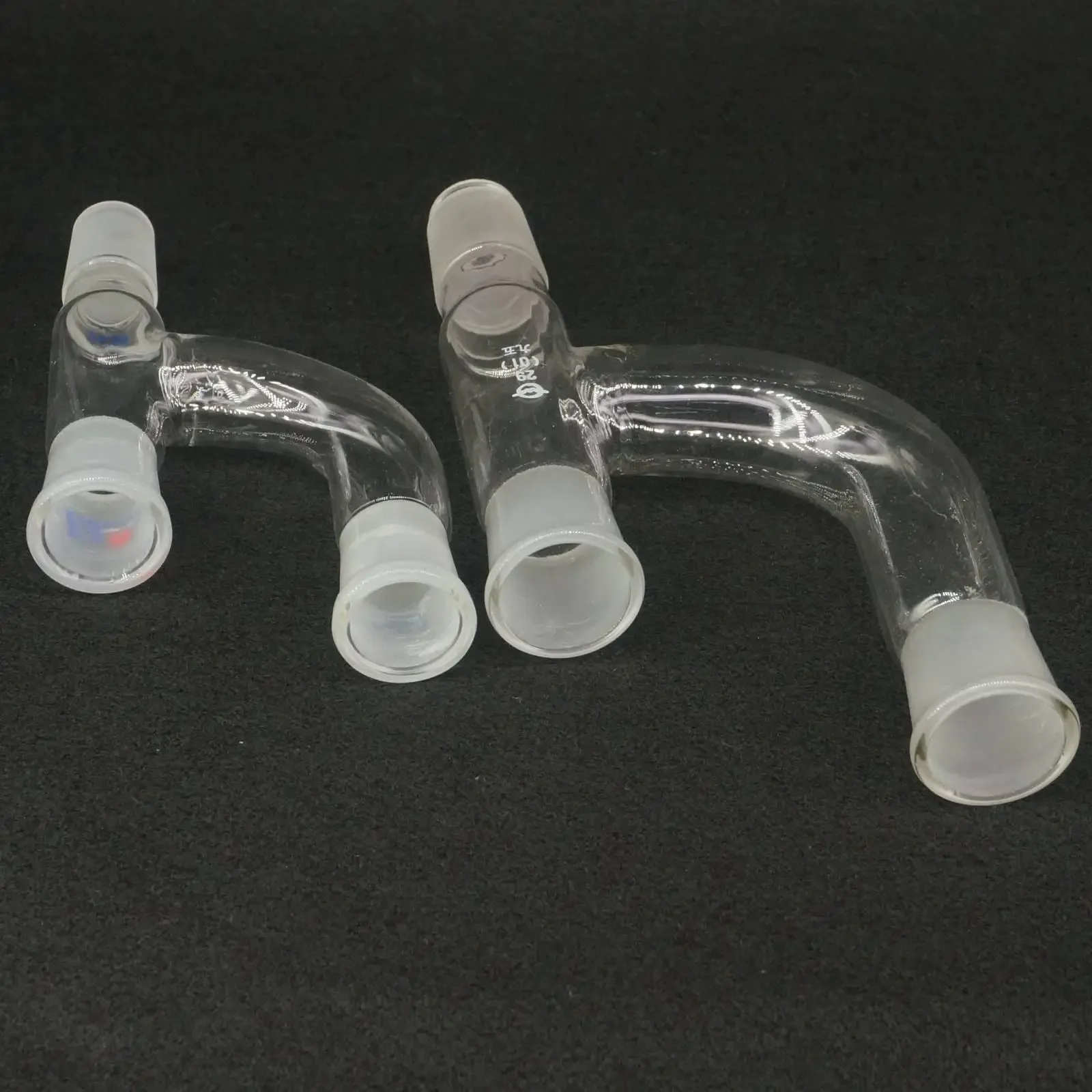 14/23 19/26 24/29 29/32 Ground Joint 14/19/24/29mm Stopper Three Way Distillation Head Adapter Lab Glass Connector Tube