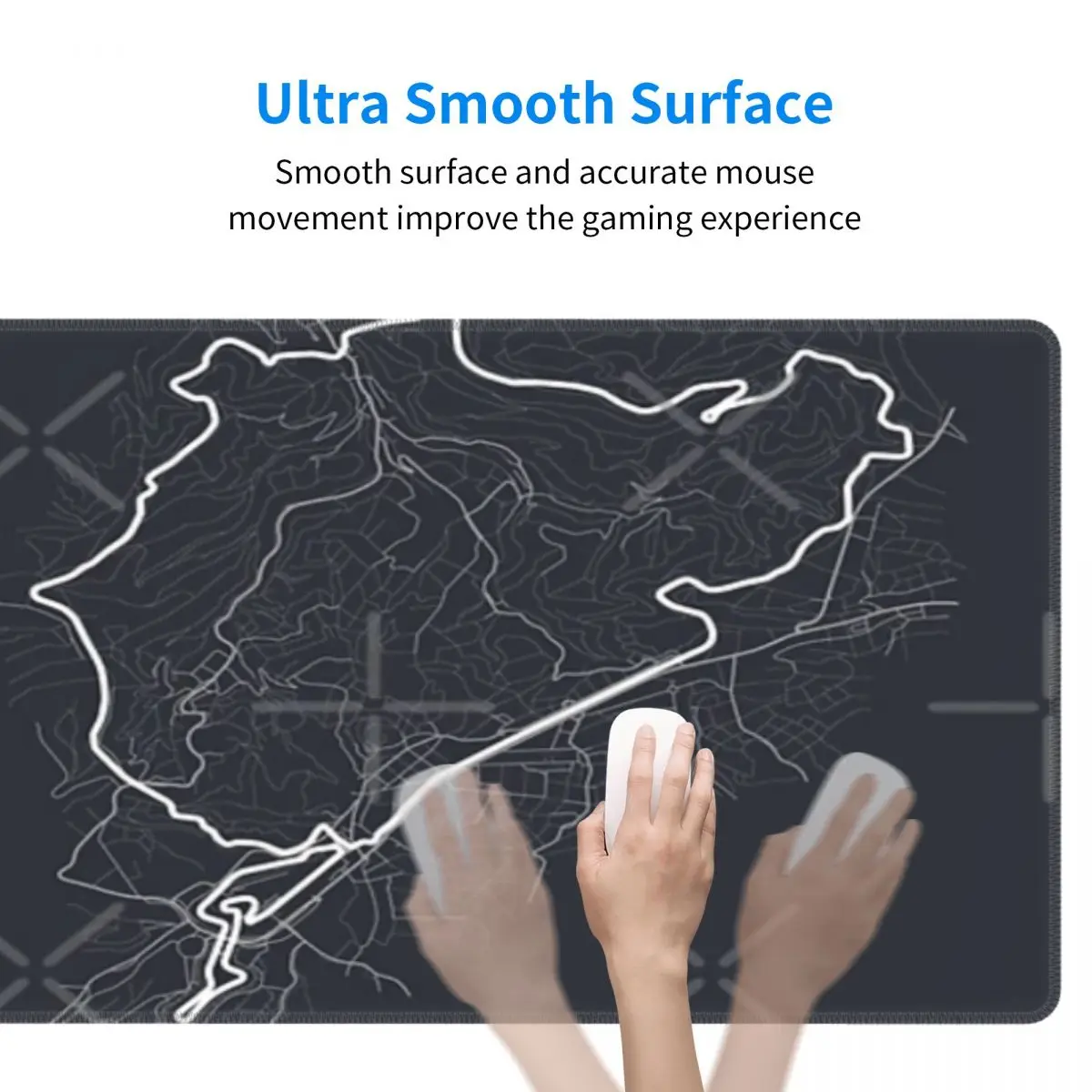 Nurburgring Nordschleife Map Rubber Keyboard Pads