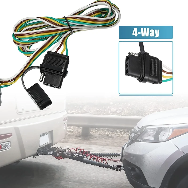 4 Way Trailer Wiring Harness Connector Plug 56208 118605 Replacement Parts For Jeep Cherokee 2014-2018