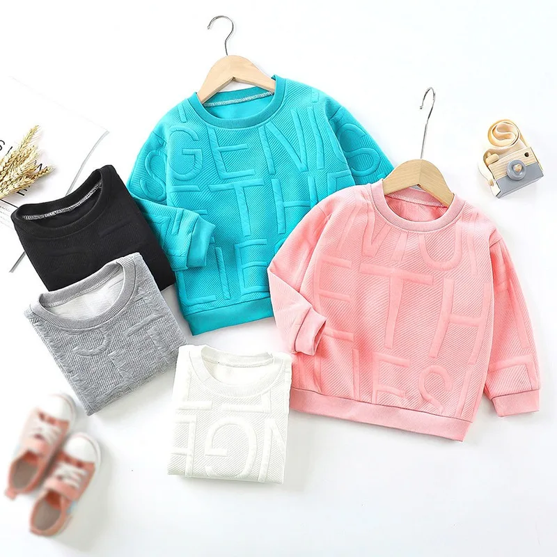 

3-8Y Child Sweatshirts Japan Korean Style Autumn Spring Baby Girls Boys Casual Long Sleeve Clothing T-shirt Kids Pullover Tops