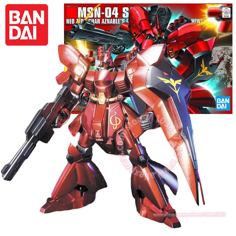 

BANDAI MSN-04 SAZABI GUNDAM HG 1/144 гальваническая версия модная фигурка фигурки суставы подвижный подарок на день рождения в сборе