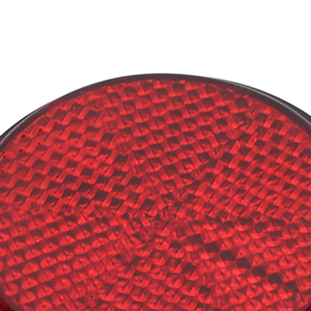 4PCS Solid Red Round Warning Reflectors Plastic Side Marker Reflectors Safety Reflective Markers Bike Refit Work
