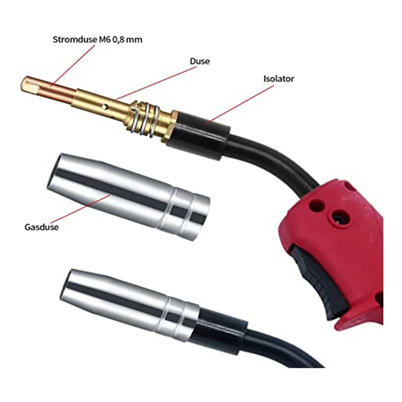 

【Superdeals】25Pcs Welding Gunaccessory, Nozzle Contact Nozzle Tips Holder Kit, Welding Torch Accessory For MB15 15AK Welding Tor