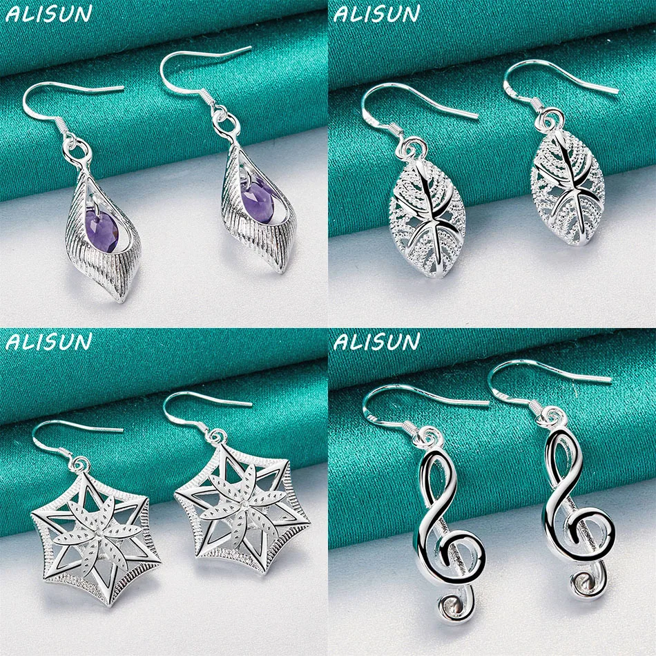 

ALISUN 925 Sterling Silver Geometric Drop Earrings For Women Creativity Gifts Street All-match Party And Daily Wear
