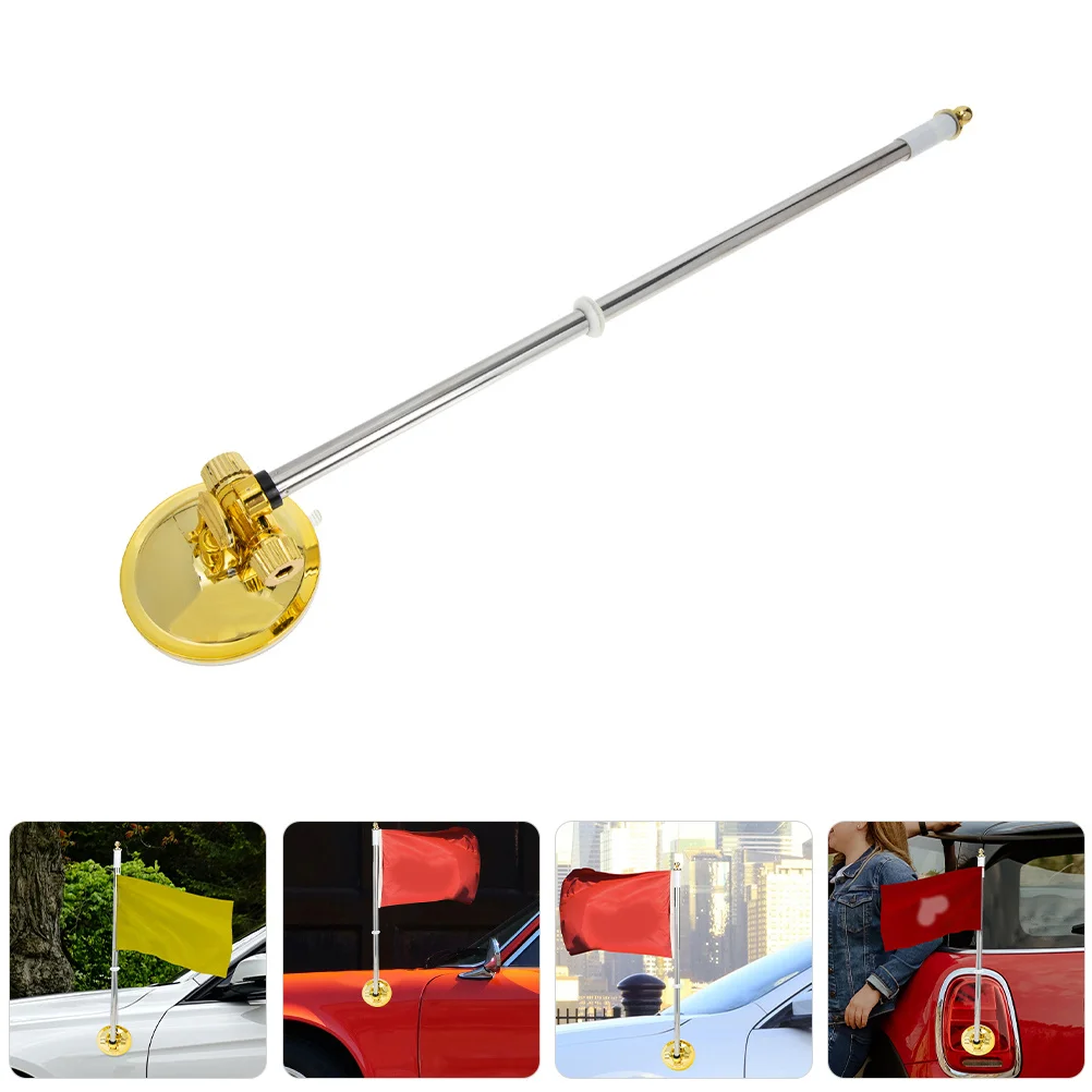 

2Pcs Universal Flag Pole Holder with Suction Cup Strong Grip Flag Base for Vehicle Mounted Outdoor Celebrations