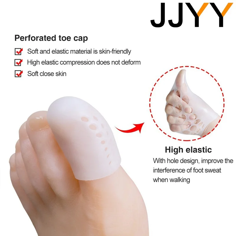 1 زوج لينة سيليكون تو حماة تنفس الحرس كم ل الذرة النسيج بثور فاصل أصابع القدم يغطي