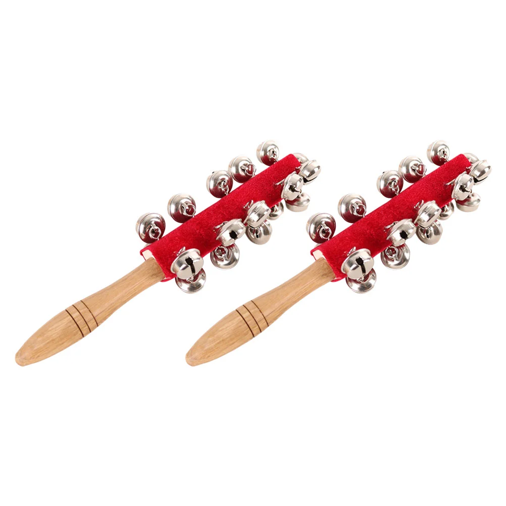 2 ชิ้น 21 Bell Hand Rattle Jingle สร้อยข้อมือสําหรับของเล่นเพื่อการศึกษาเด็กเพลงระฆังเด็กตลก