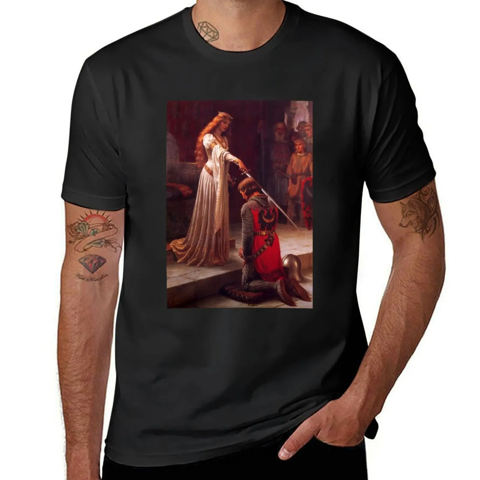 The Accolade, Edmund Leighton 1901 T-Shirt blacks customizeds t shirt for men