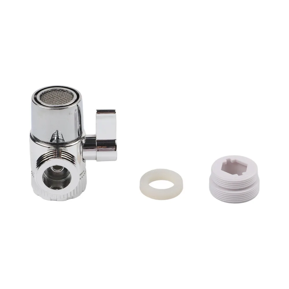 3-Way Diverter Valve For Kitchen Sink For M22 X For M24 Faucet Adapter Splitter With Chrome Finish For Toilet Sprayer Hose