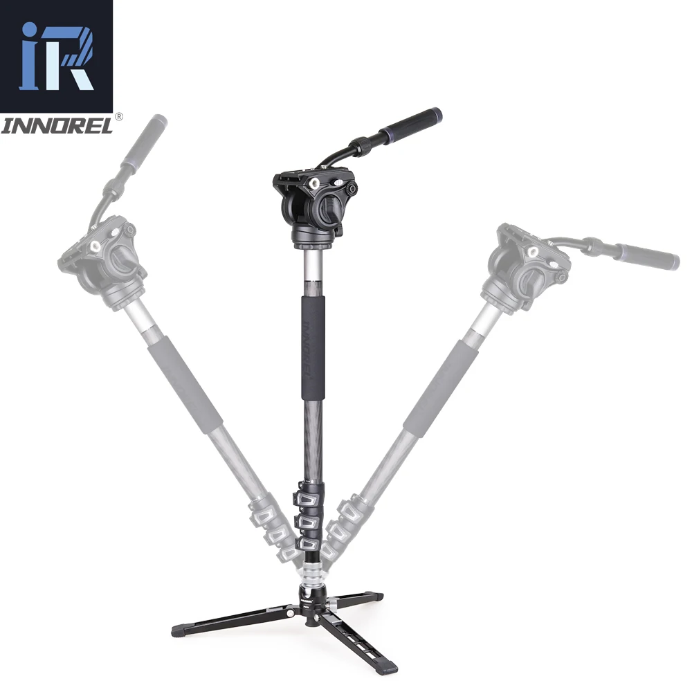 

MT70C INNOREL Carbon Fiber Tripod Monopod Fluid Head Panoramic Professional Tripod Kit for Video Digital DSLR Camera Camcorder