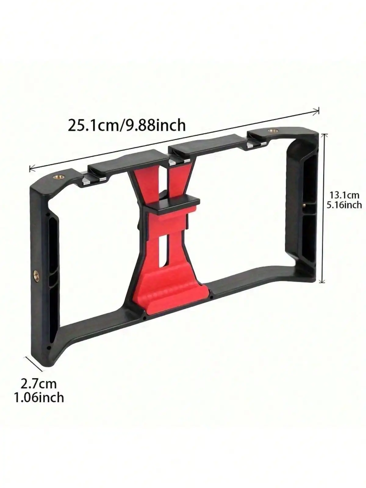 1pc Handheld Stabilisator, Roterende Gimbal Beugel, Mobiele Telefoon Microfoon Beugel, Invullicht Live Uitzending Mobiele Telefoon Frame,