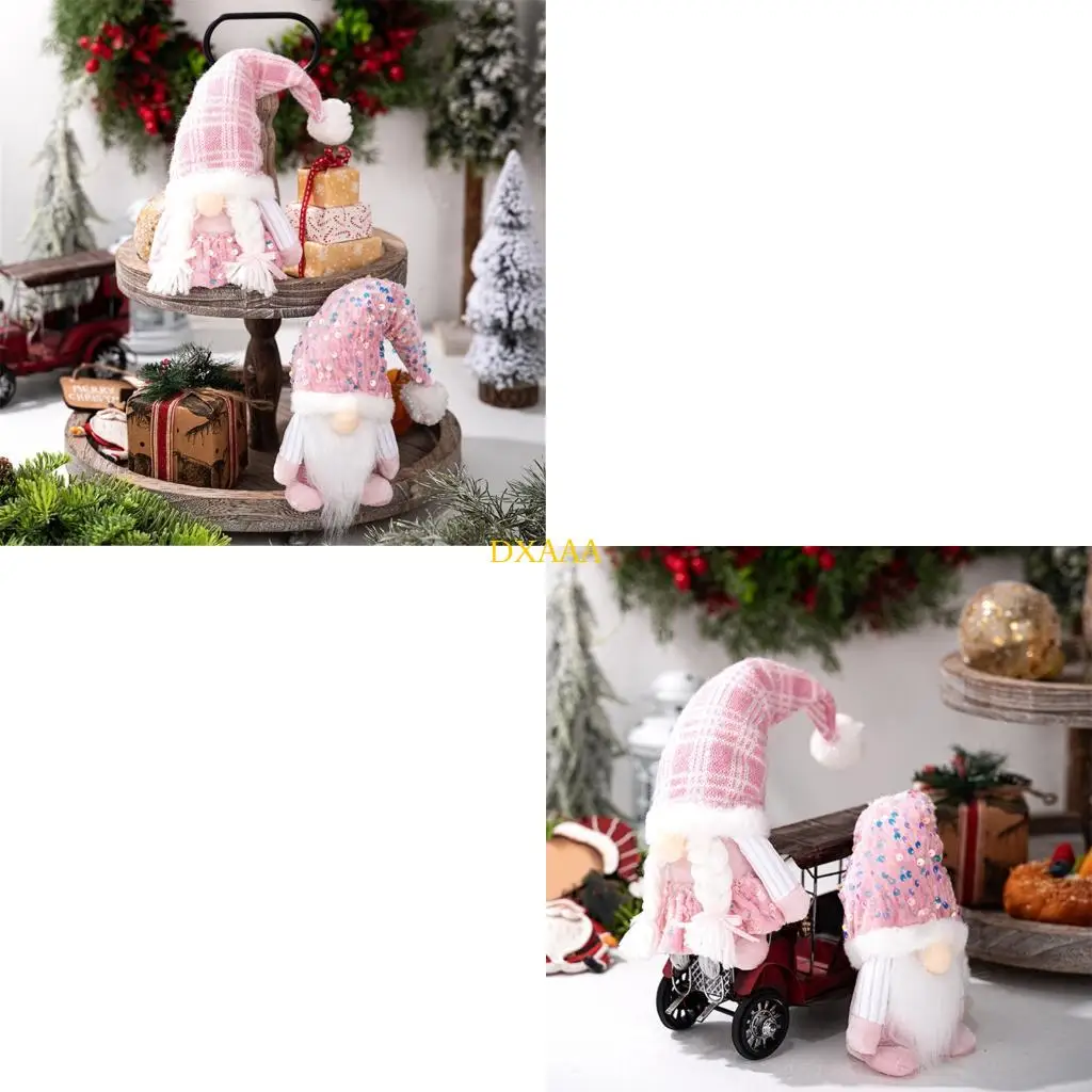 

DXAA Sparkling Festive Doll Home Office Holiday Display Cloth Christmas Decoration