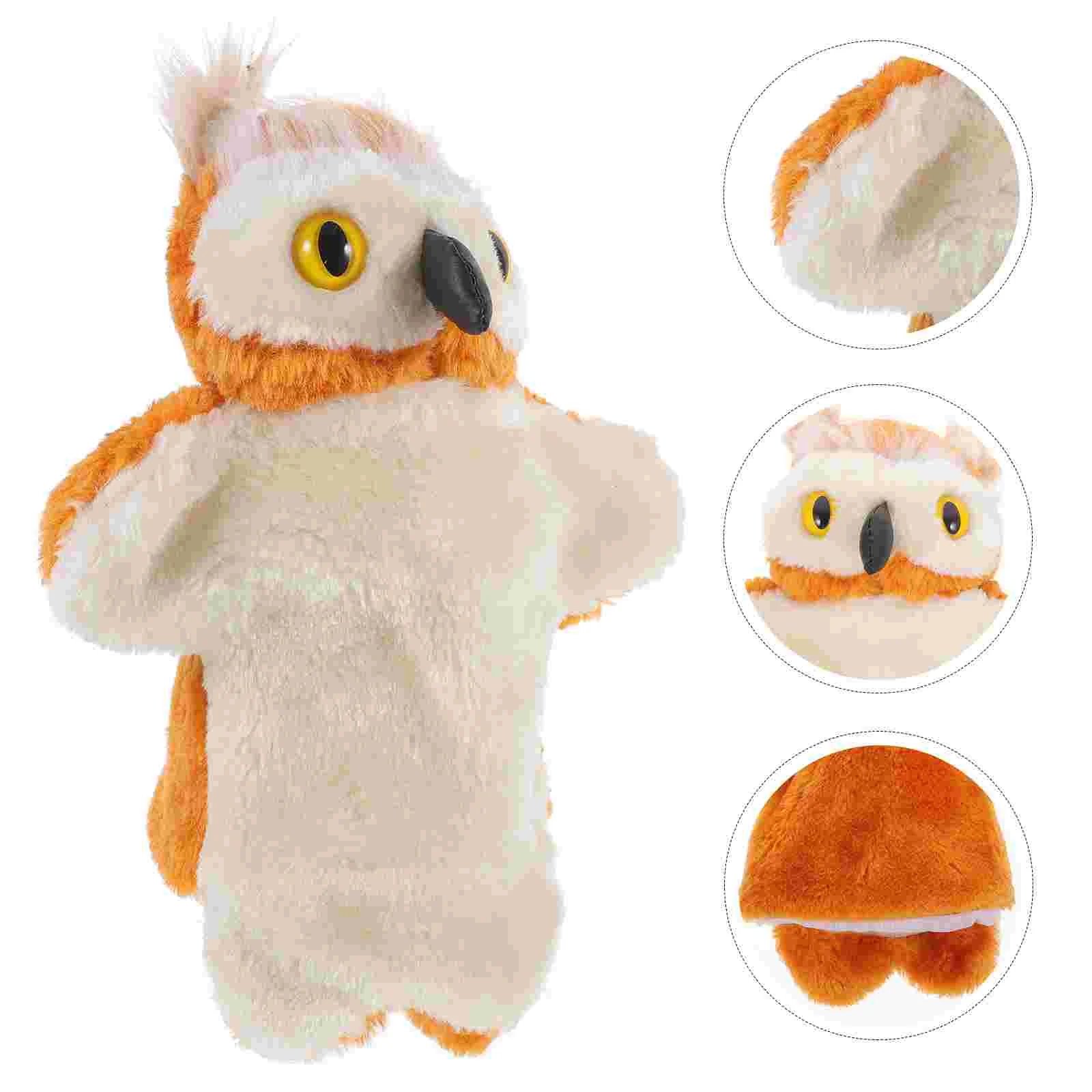 Marionnette à main hibou, jouets pour enfants, dessin animé interactif Parent-enfant, peluche créative émulée