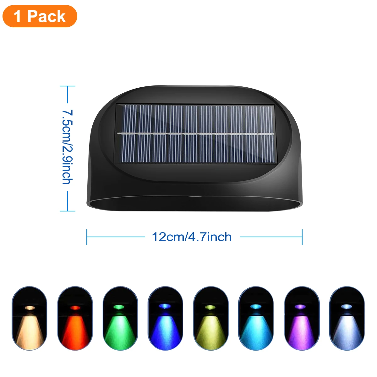 Lampe murale solaire, lumière de jardin, décoration de numéro de maison solaire, lumière IP65 étanche, marche/arrêt automatique, modes RVB pour clôture, cour, marche, extérieur