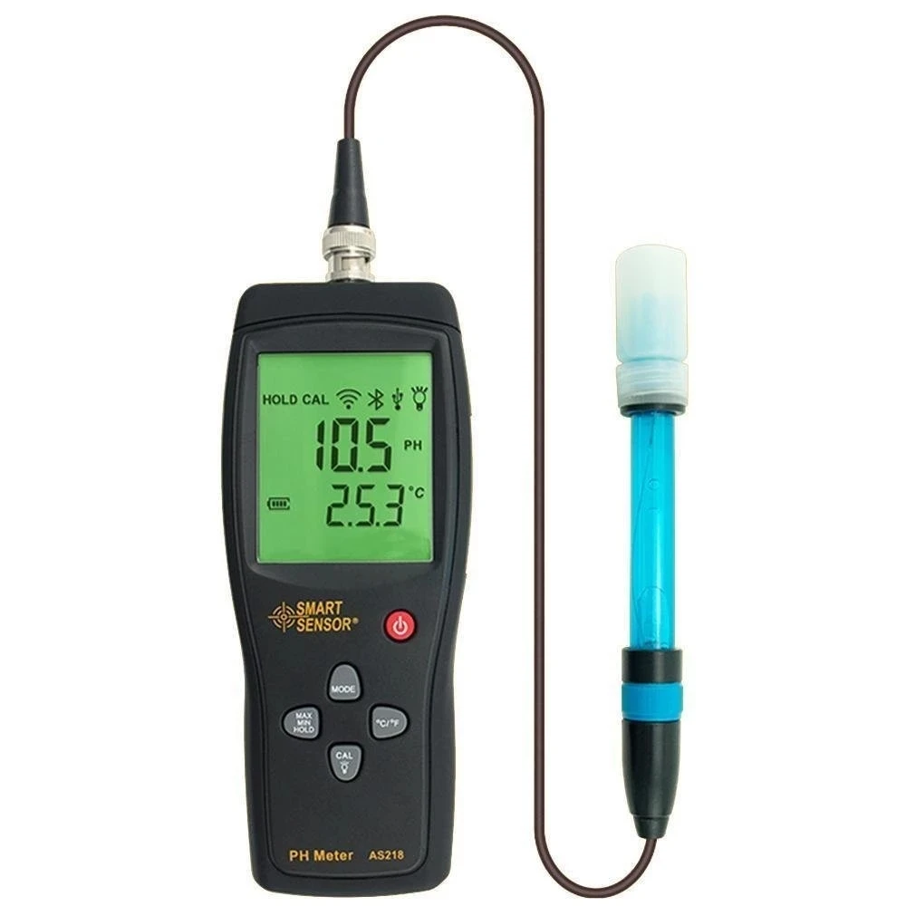 digital PH meter ph Meter PH tester SmartSensor AS218 0.00~14.00pH Moisture measuring instrument water PH acidity meter