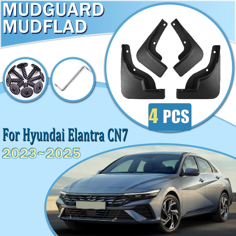 

For Hyundai Elantra CN7 MK7 2023 2024 2025 4PCS Car Mudguard Splash Mud Flaps Guards Wheels Protection Wheel MudFlap Accessories