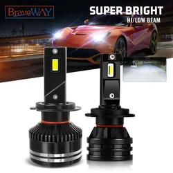 BraveWay Super LED H11 Lamp 16000LM H4 LED Headlights for Cars H1 H4 H7 H3 HB3 HB4 9005 Turbo LED Bulbs for Auto Lights 12V