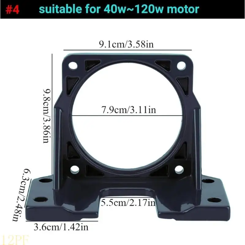 12PF Industrial Motor Bracket 98mm Vertical 127mm Base 79mm Hole Alloy Metal