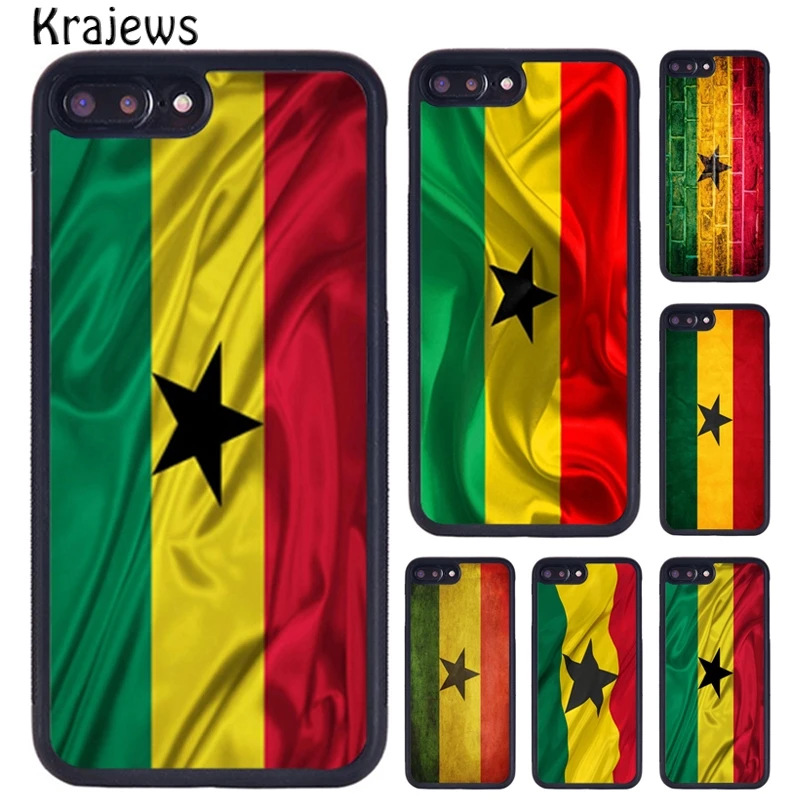 Krajews Ghana Flag Banner National Phone Case For iPhone 16 15 14 X XR XS 11 12 mini 13 Pro MAX Plus cover shell coque