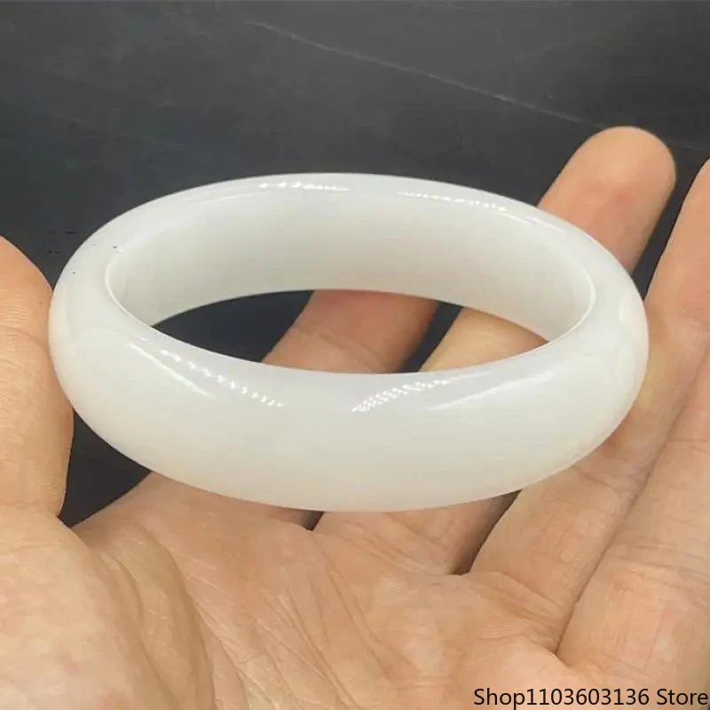 

Натуральный нефрит, белый нефритовый браслет, браслет с камнем, женские ювелирные изделия, аксессуары, браслеты из натурального нефрита Hetian, подарок подруге и маме