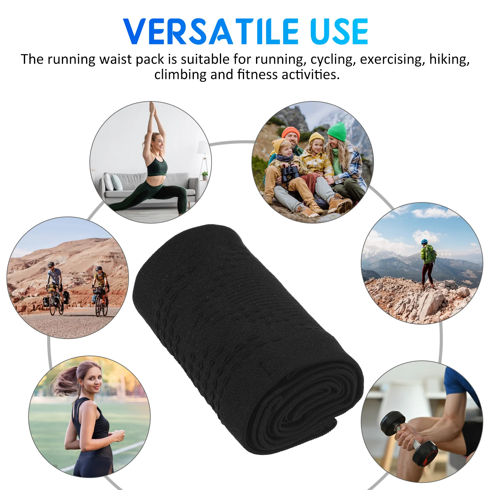 

Пояс для бега, большая вместимость, поясная сумка с оберткой на 360°, удобный легкий держатель для телефона для бега, поясная сумка для спортзала для мужчин и женщин
