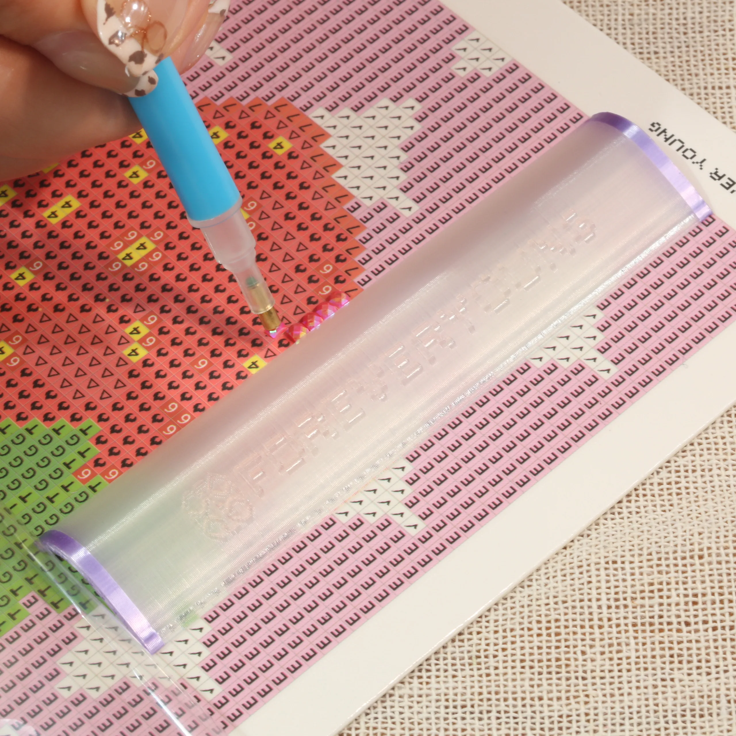 Forever Young Diamond Painting Ruler - 3D Printed Diamond Painting Tool for Neat Diamond Application
