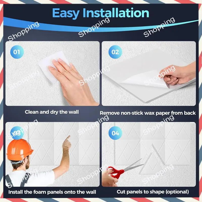 

A44M 12 Pack Acoustic Foam Panels Self Adhesive Soundproof Wall Panels 12X12x0.4Inch, For Walls Home, Office A